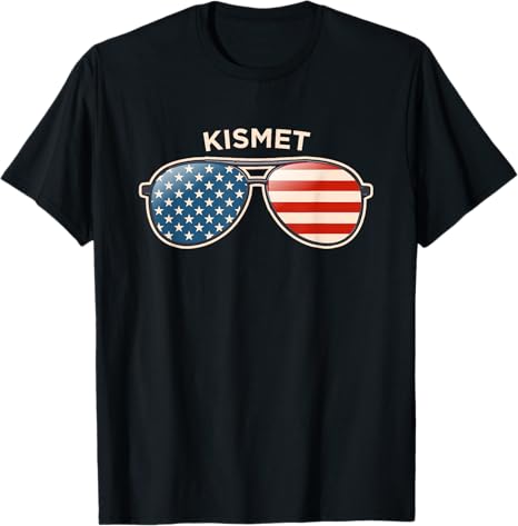 Kismet NY Vintage US Flag Sunglasses T-Shirt