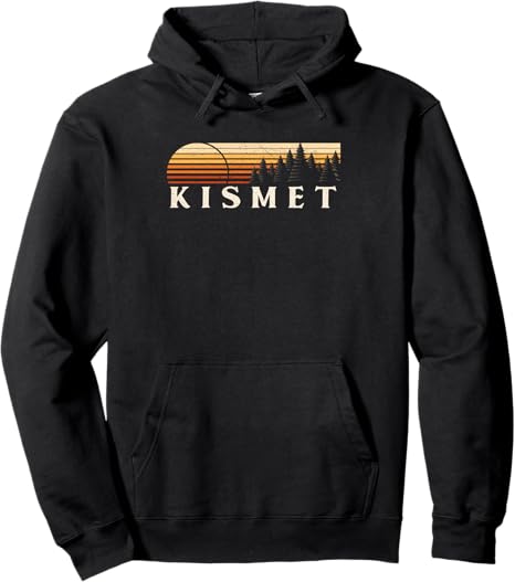 Kismet NY Vintage Evergreen Sunset Eighties Retro Pullover Hoodie