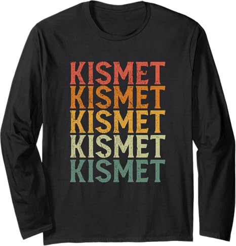 Retro Custom First Name Kismet Long Sleeve T-Shirt