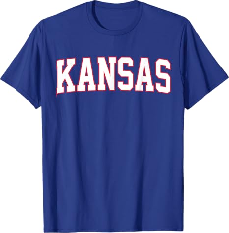 Vintage Kansas Retro Blue Kansas Throwback Blue Crimson Men T-Shirt